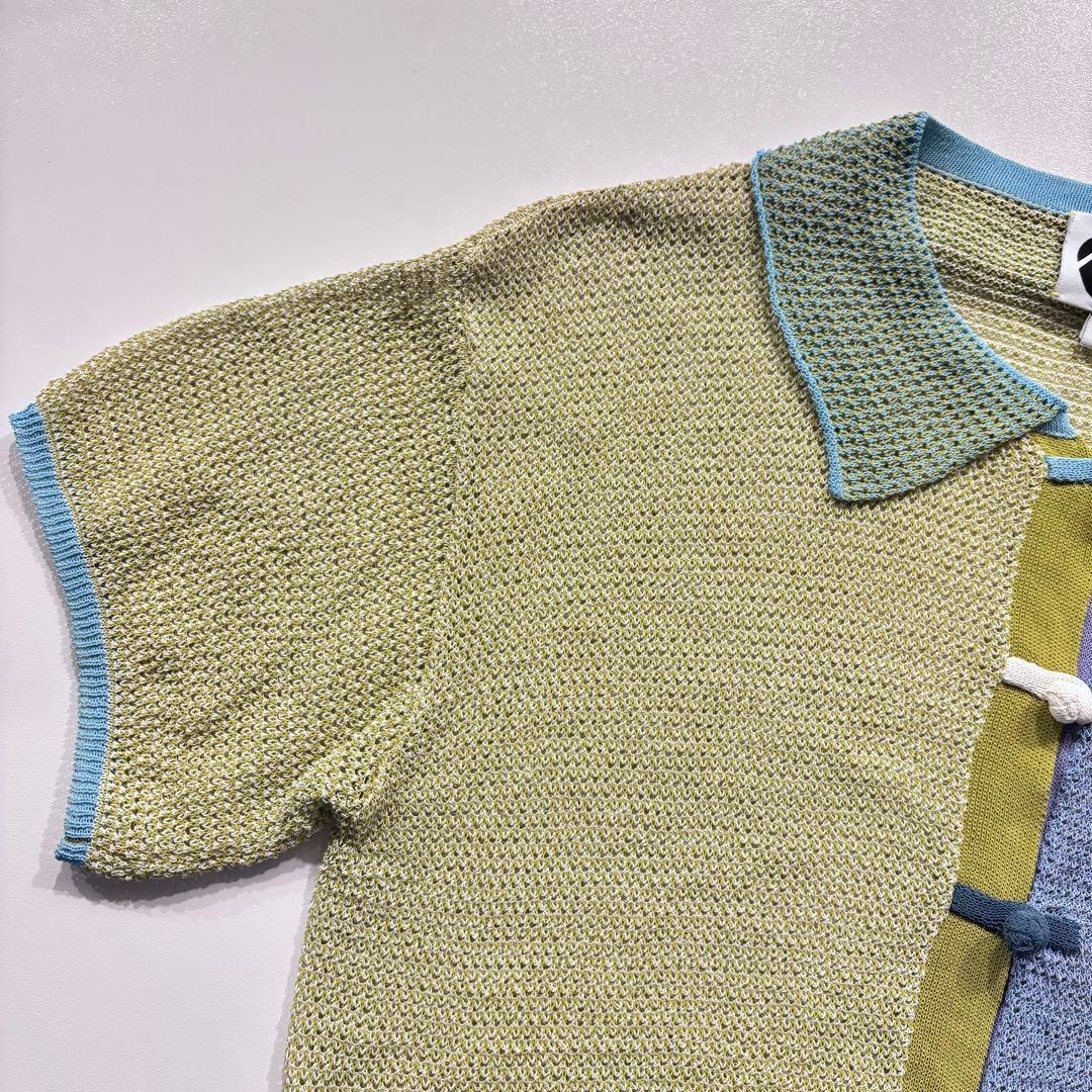 M*e様 YanYan knit チャイナ クロップド カーディガン シャツ