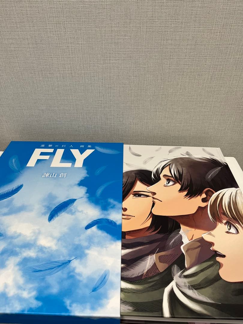 進撃の巨人 複製原画、画集 FLY、マフラー、鍵　セット　限定　35巻のみ無し