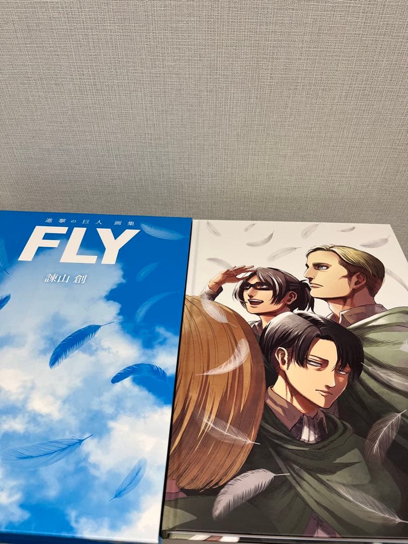 進撃の巨人 複製原画、画集 FLY、マフラー、鍵　セット　限定　35巻のみ無し