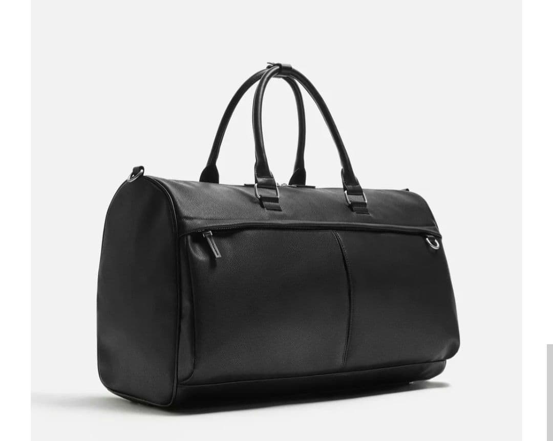 ZARA テクスチャードトラベルバッグ ボストンバッグ