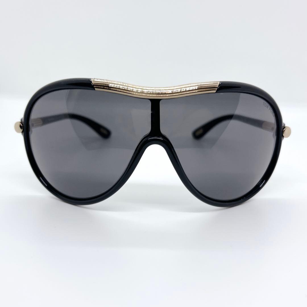 TOM FORD TF11 Ryan サングラス ブラック ゴールド Tロゴ