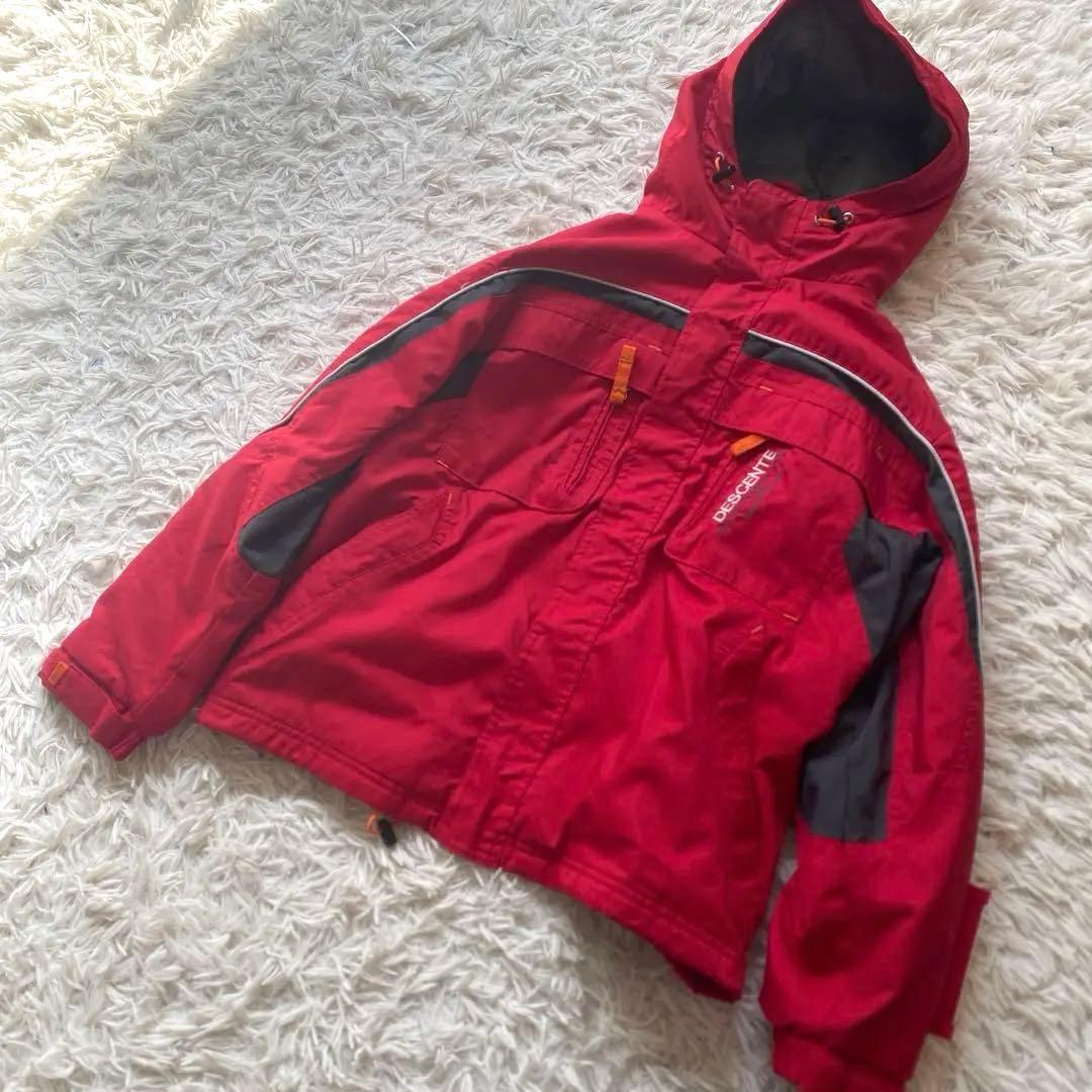 美品DESCENTE✖️新品elleseスキー．スノボウェア 赤×グレー150