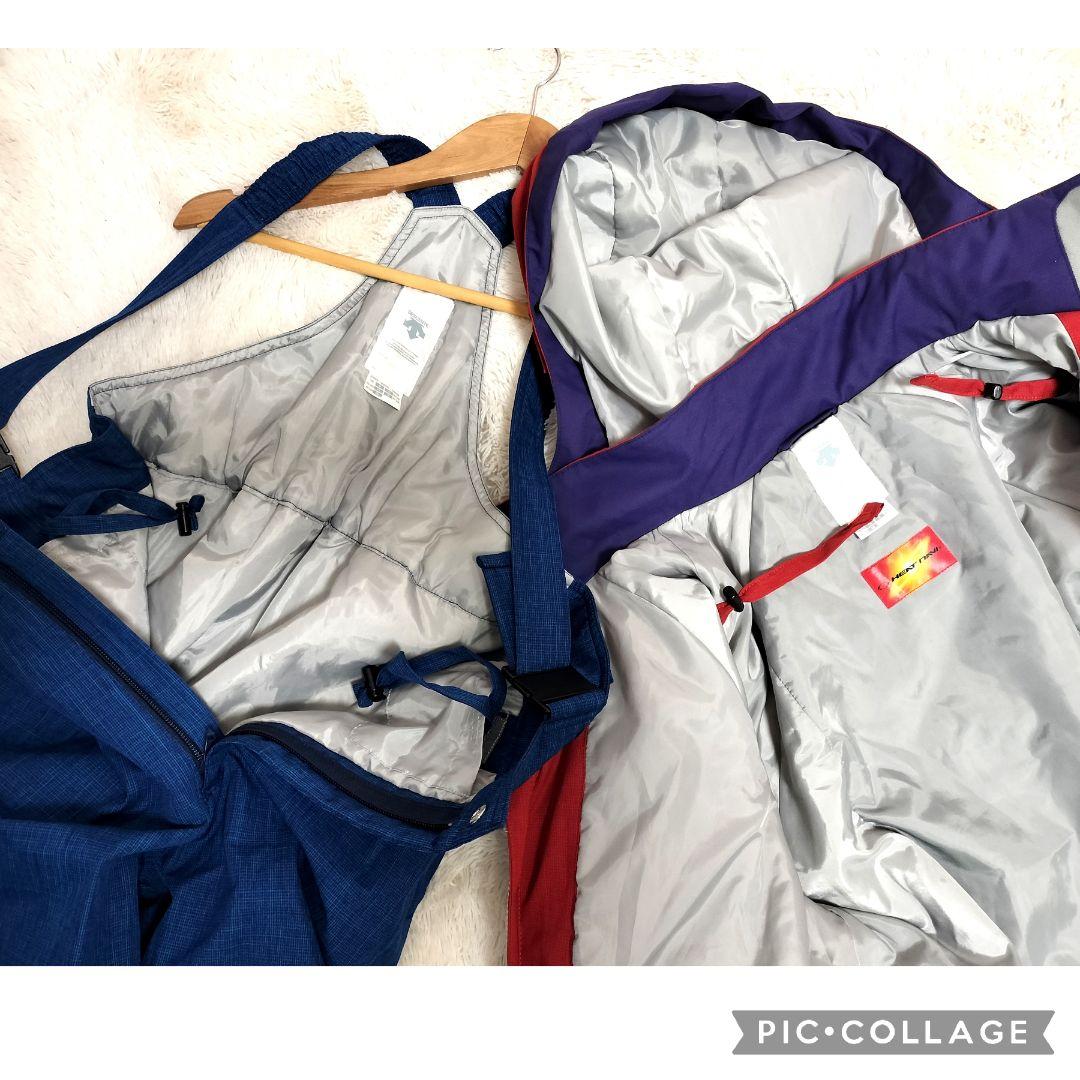 【美品】DESCENTE ジュニア スキーウェア 上下160 星柄 ヒートナビ