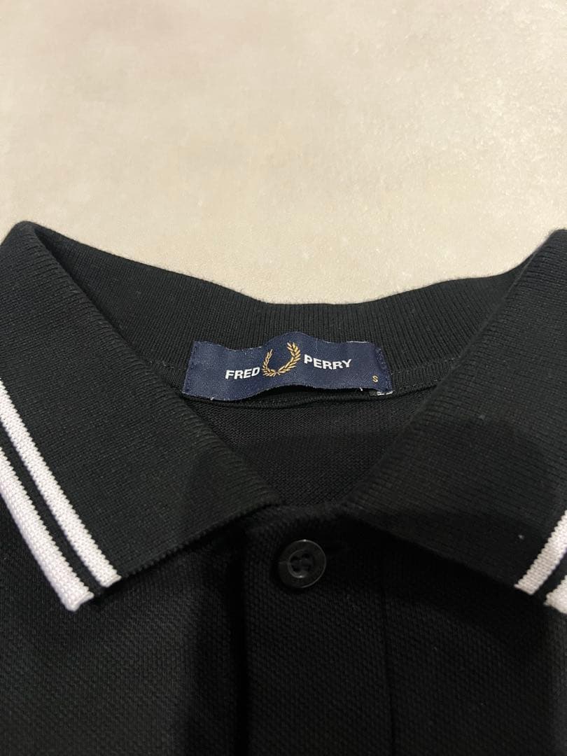 FRED PERRY 長袖ポロシャツ S Black 正規品