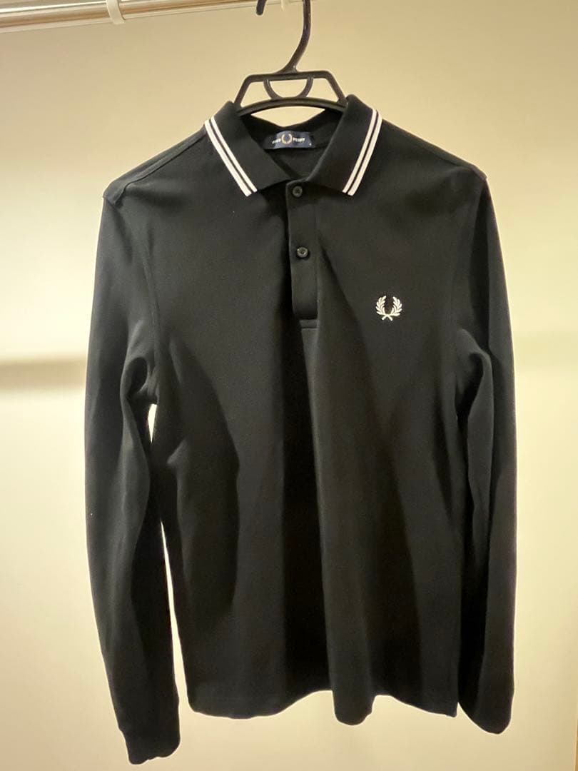 FRED PERRY 長袖ポロシャツ S Black 正規品