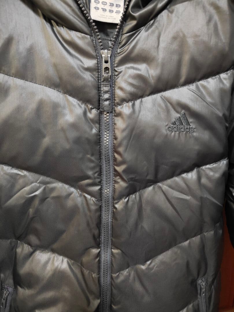 adidas アディダス　ロングダウン　ベンチコート　黒　XL レディース