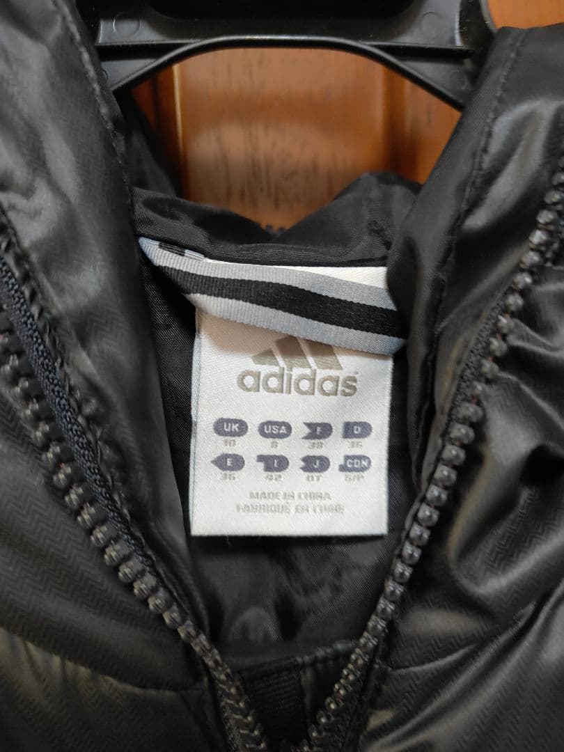 adidas アディダス　ロングダウン　ベンチコート　黒　XL レディース