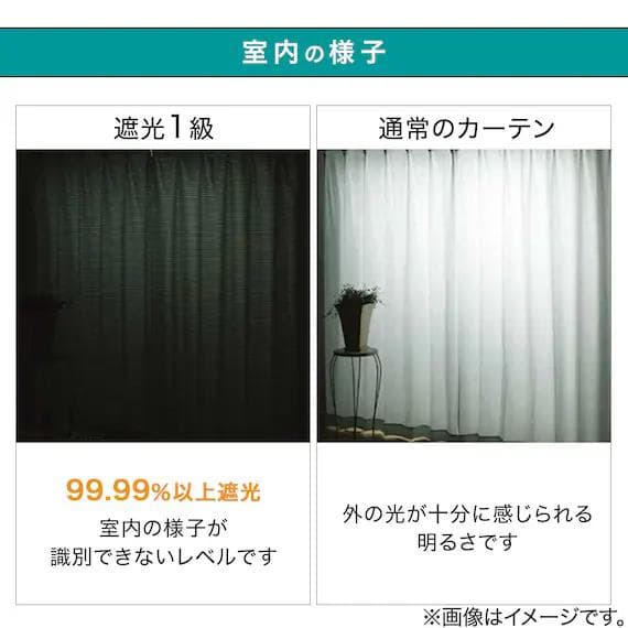 ニトリ遮光・遮熱ドレープカーテン 丈178幅100×2＋150×2 アイボリー
