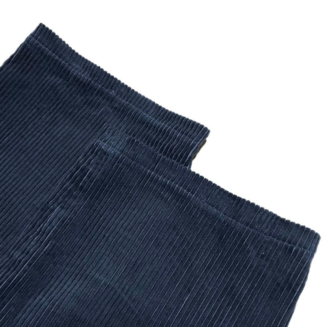LANDS' END USA製 コーデュロイパンツ 2タック グレー 太畝
