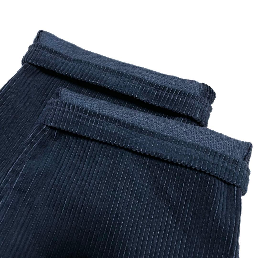 LANDS' END USA製 コーデュロイパンツ 2タック グレー 太畝