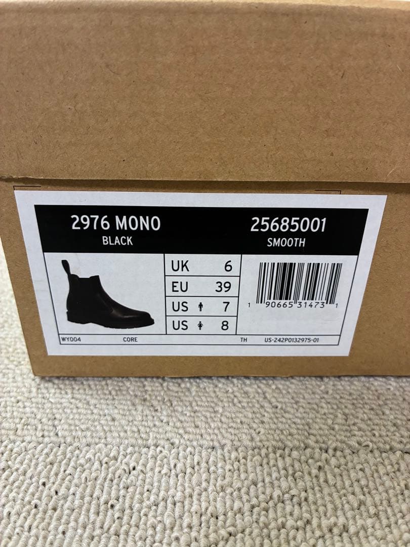 極美品 箱付 ドクターマーチン 2976 MONO チェルシーブーツ UK6 黒