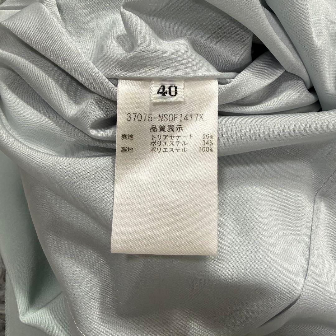 極美品✨7万 フォクシー フリージア フレアワンピースドレス Aライン ブルー