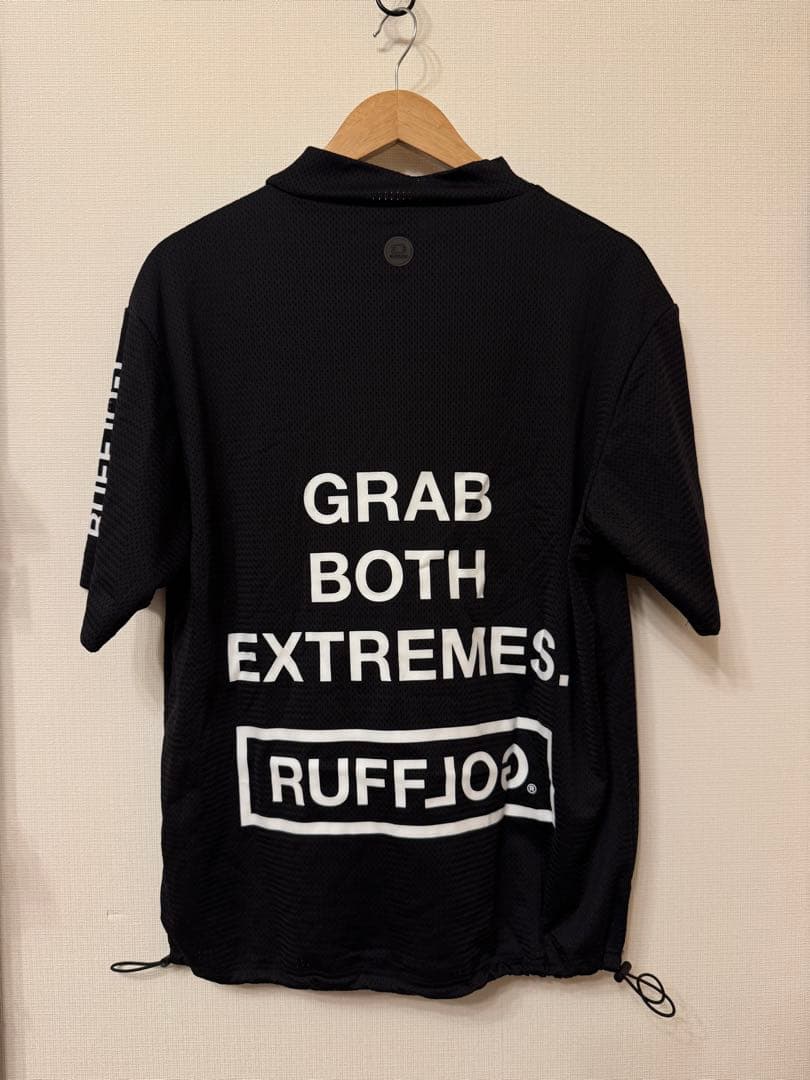 トップス RUFFLOG MESH SPONSORED MOCK TEE