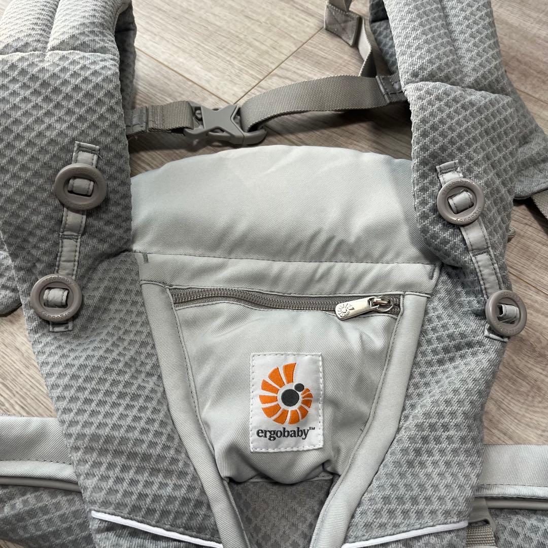 【美品】エルゴベビー　オムニブリーズ　抱っこ紐　パールグレー