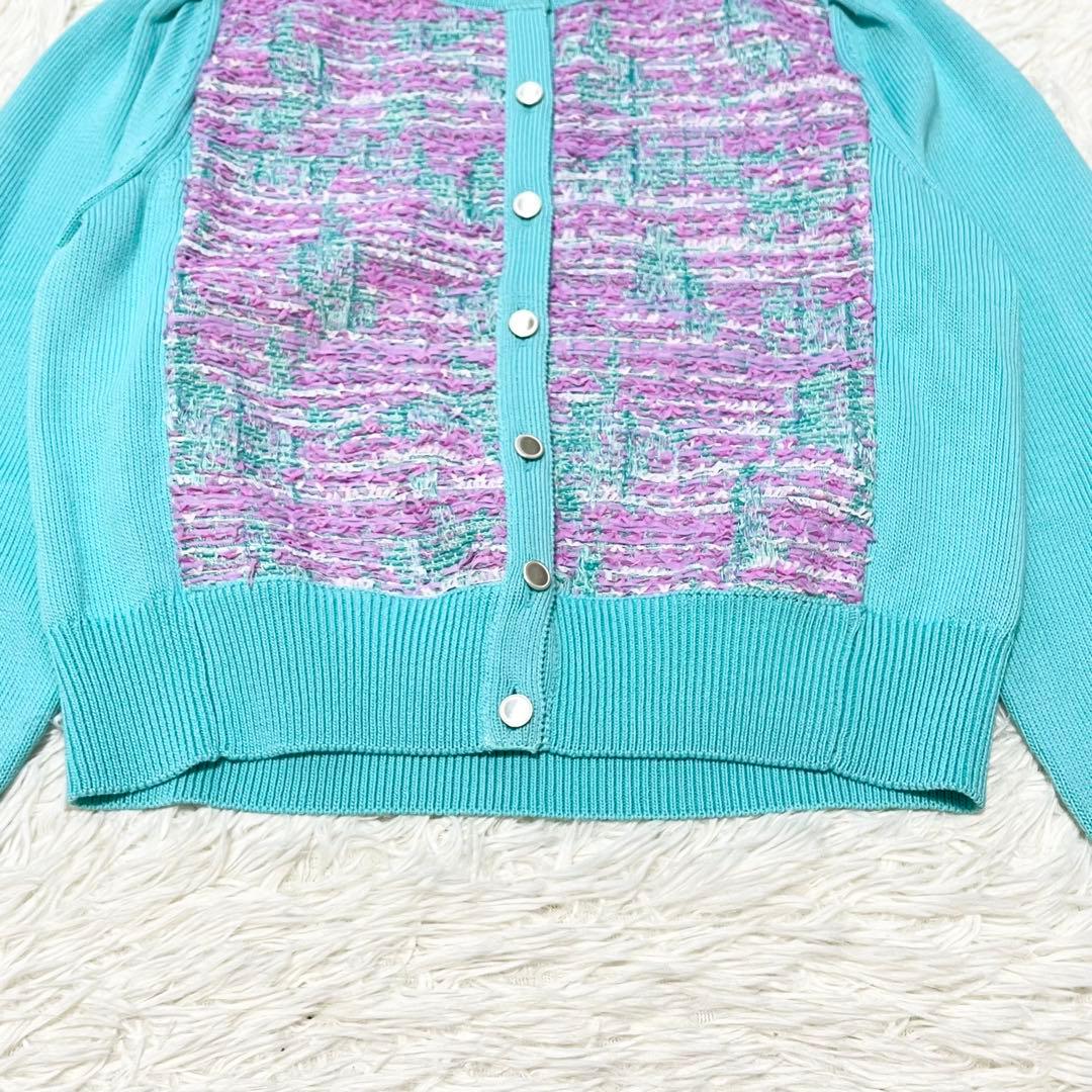 24SS✨️ANAYI ツイードドッキングジャケット カーディガン シルク混 M
