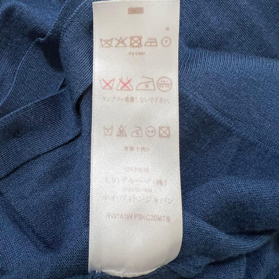 ルイヴィトン カーディガン XS ネイビー カシミア混 金ボタン イタリア製