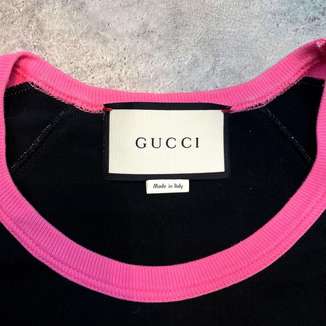 GUCCI グッチ スパンコールTシャツ レディース ブラック ダイヤモンド
