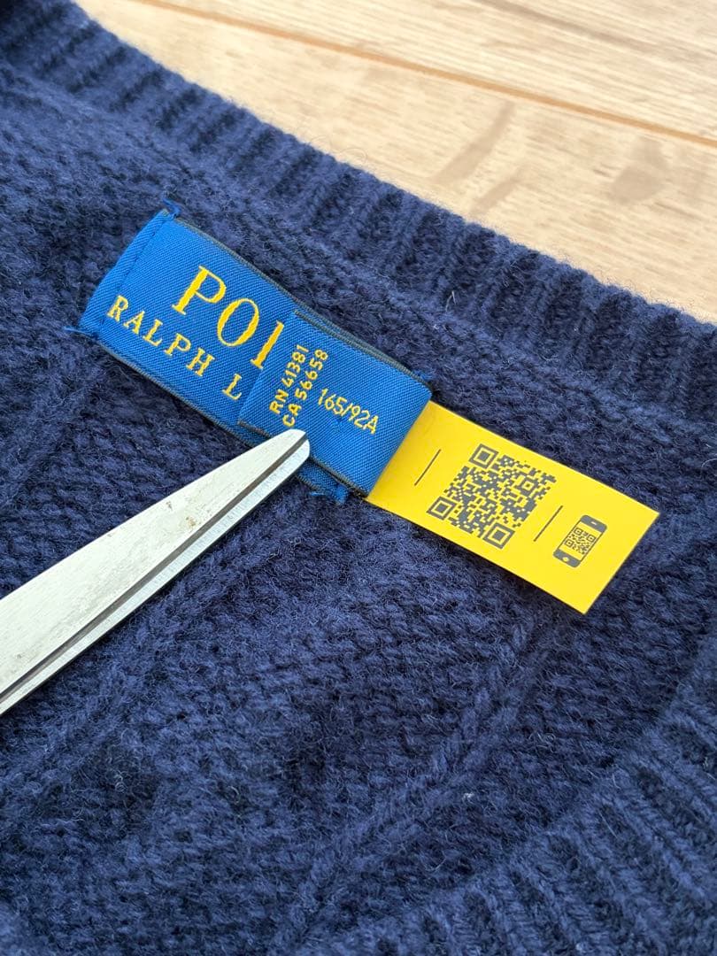 RALPH LAUREN ラルフローレン ケーブル ウールカシミヤカーディガン