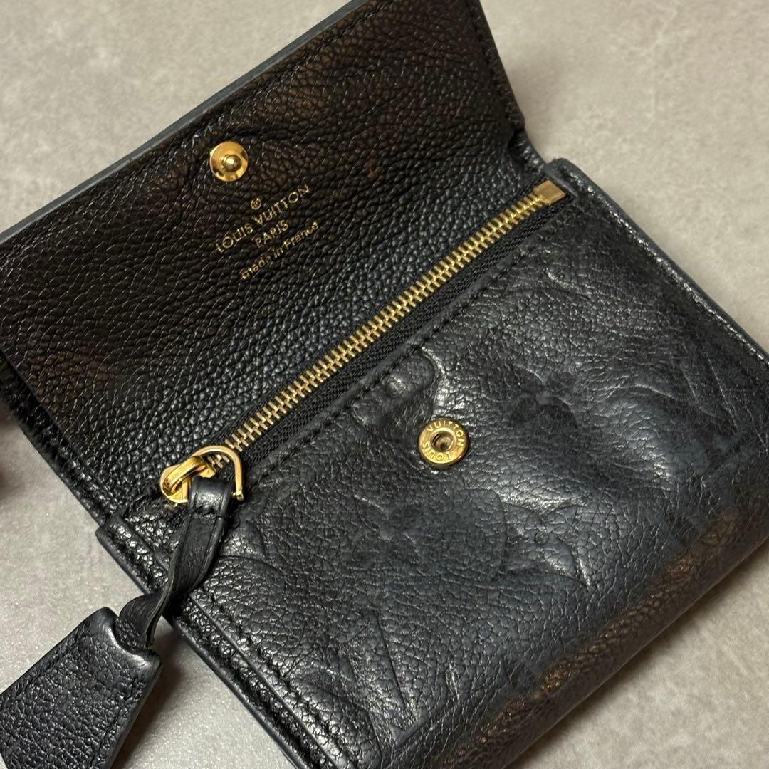 ルイヴィトン Louis Vuitton ブラック 三つ折り財布