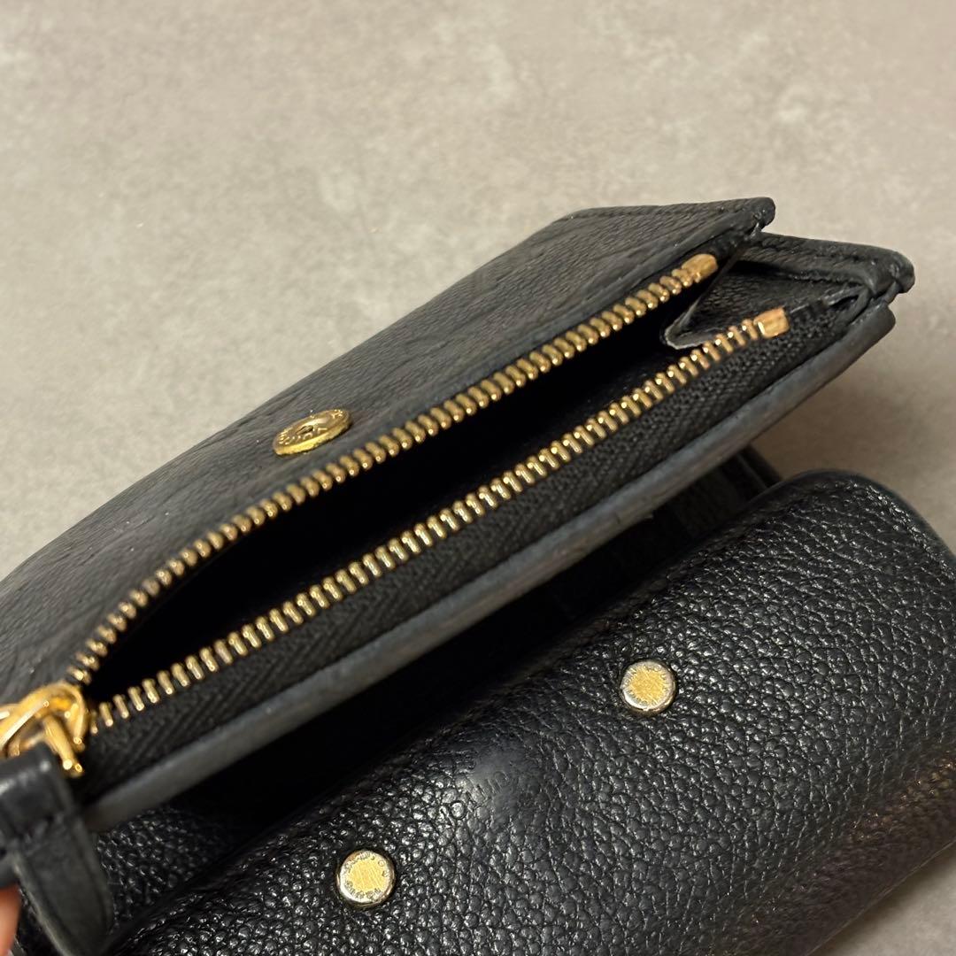 ルイヴィトン Louis Vuitton ブラック 三つ折り財布