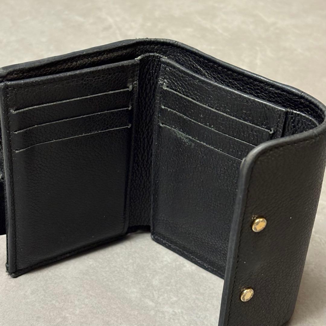 ルイヴィトン Louis Vuitton ブラック 三つ折り財布