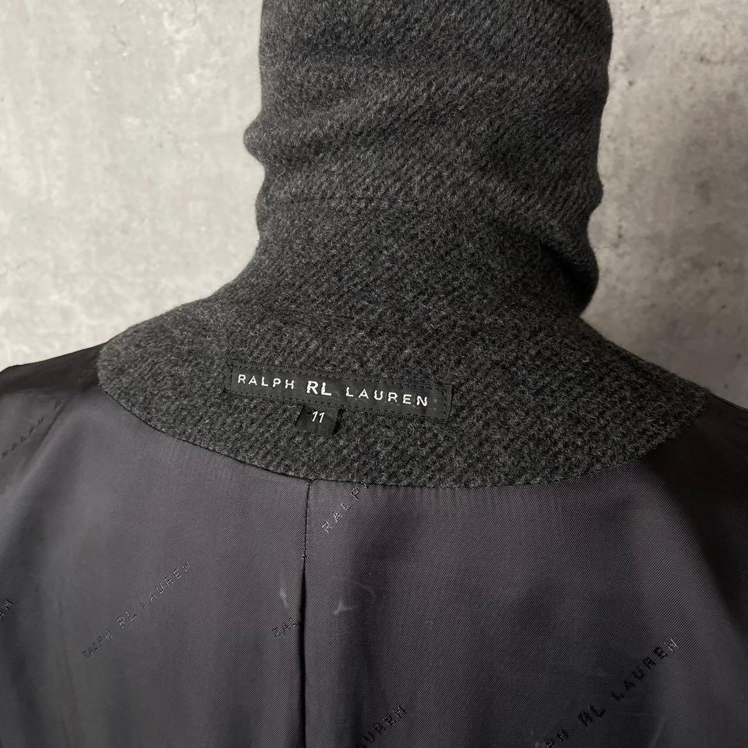 RALPH RL LAUREN アンゴラ混 ツイル ロングコート 高級 11号