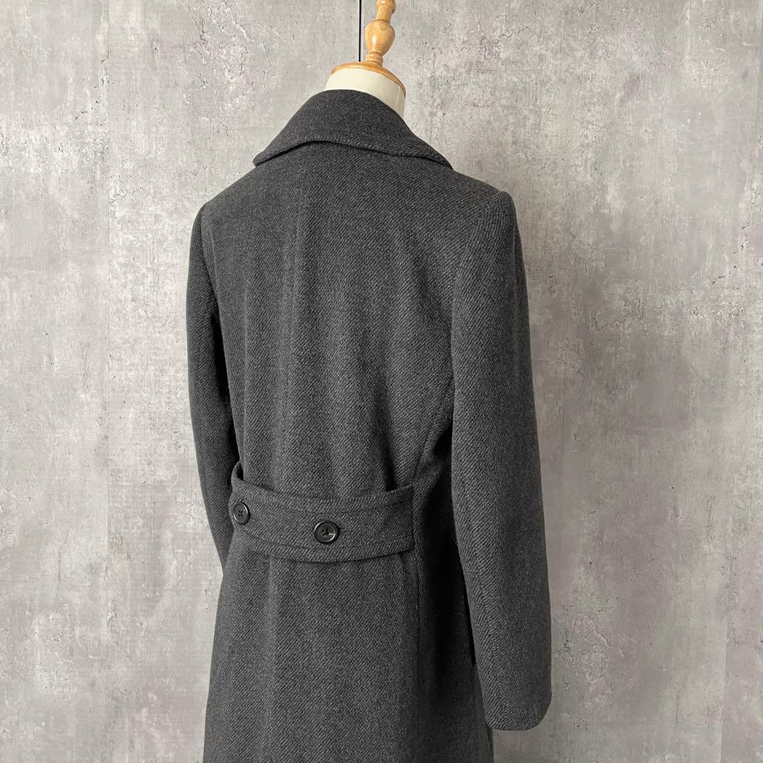 RALPH RL LAUREN アンゴラ混 ツイル ロングコート 高級 11号