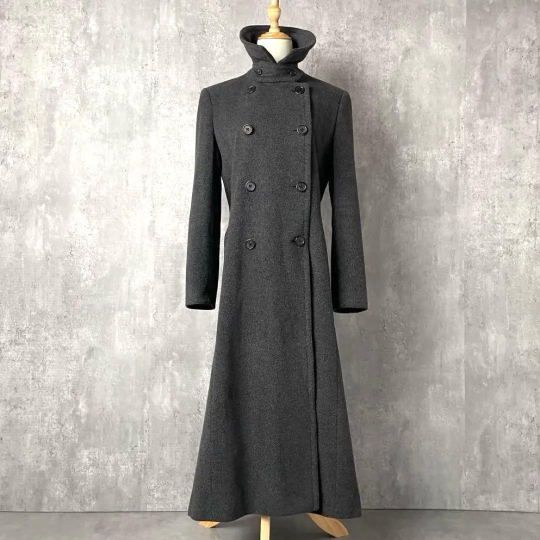 RALPH RL LAUREN アンゴラ混 ツイル ロングコート 高級 11号