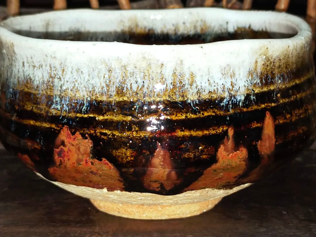 ♥美濃焼　天目　茶碗　無銘　骨董品