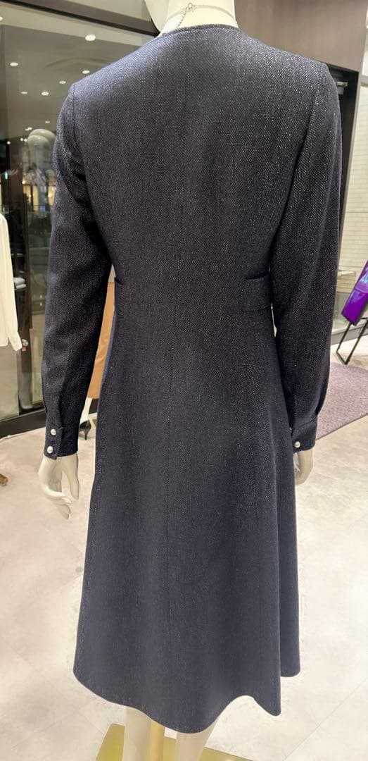 Rene2024 ♡✨最新価格✨パールボタンワンピース同素材コサージュ付き
