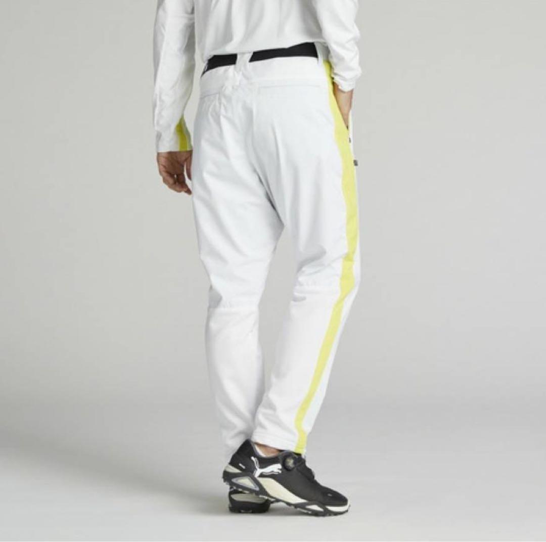 【希少ネオンイエロー】PUMA メンズ ストレッチ スリム テーパード パンツ