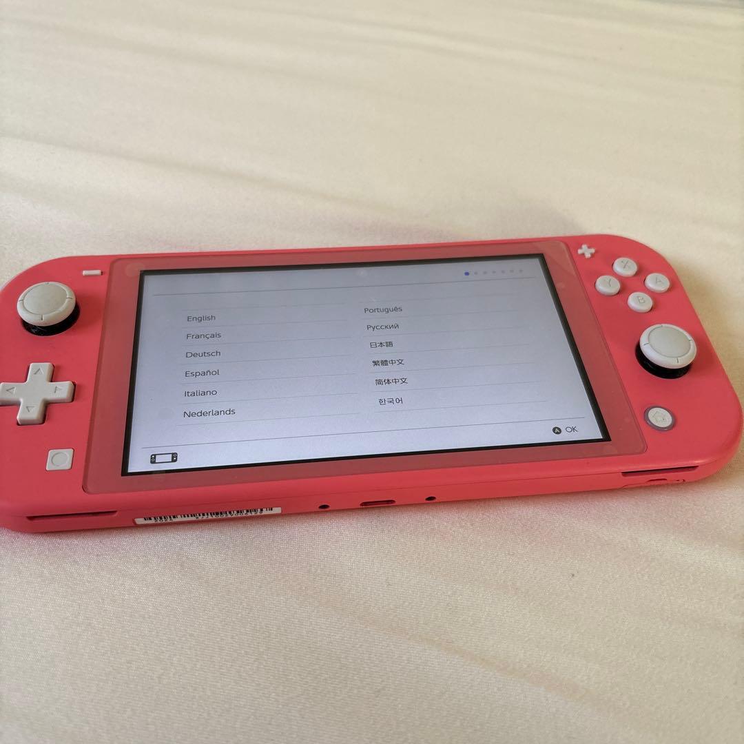 Nintendo Switch Lite ピンク　充電器、ケース付