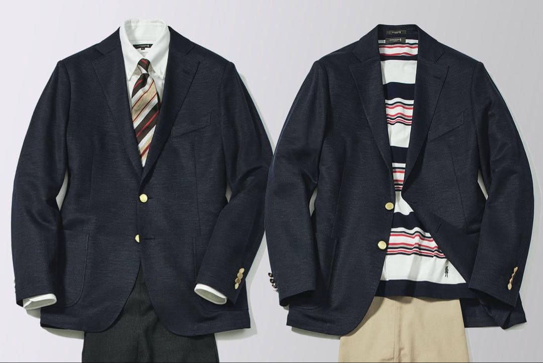 極美品✨️　マッキントッシュ　ニューブリッジ フレックスジャージー　紺ブレザー