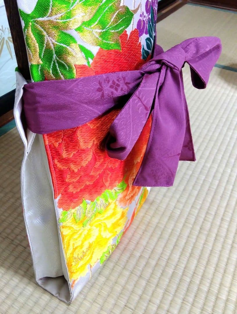 「未仕立て未使用帯リメイク」和楽器　琴　油単　ゆたん
