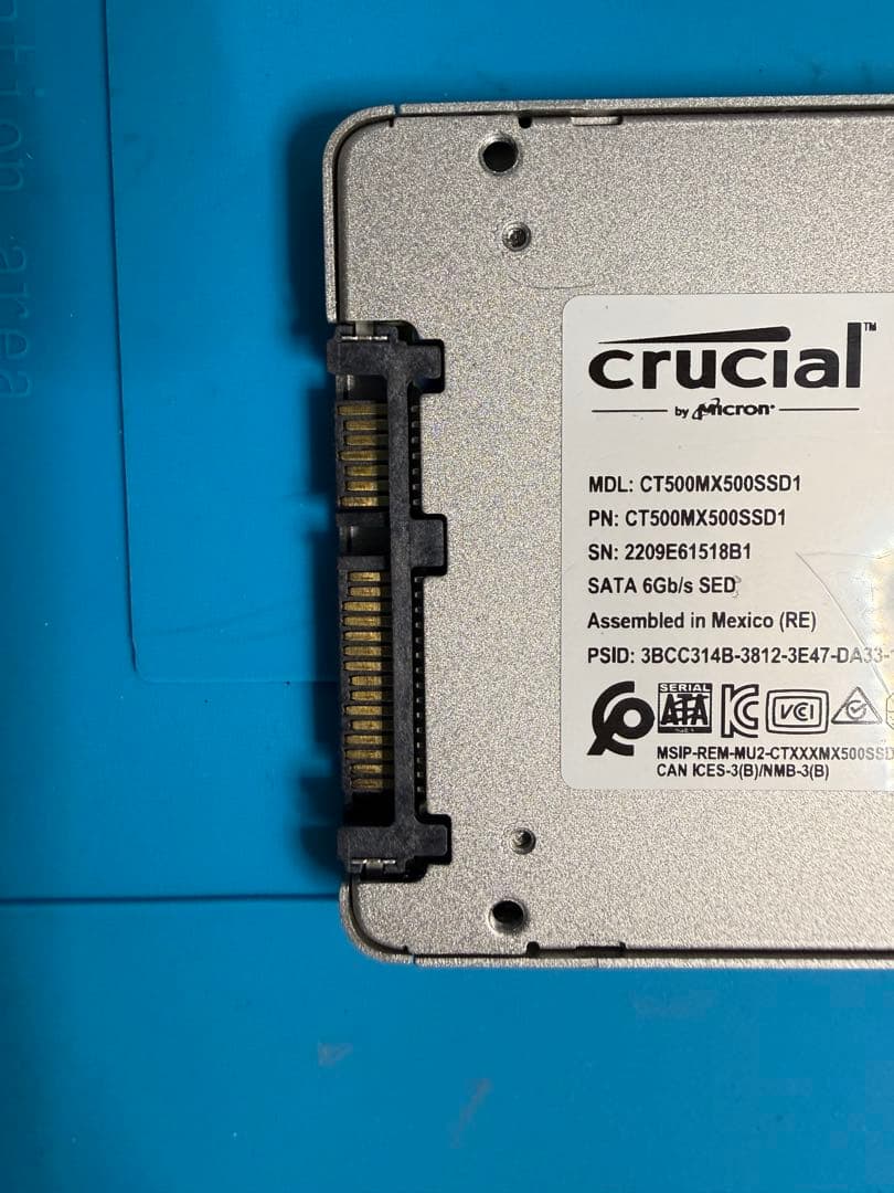 内蔵型SSD crucial MX500 500GB 2.5 SSD