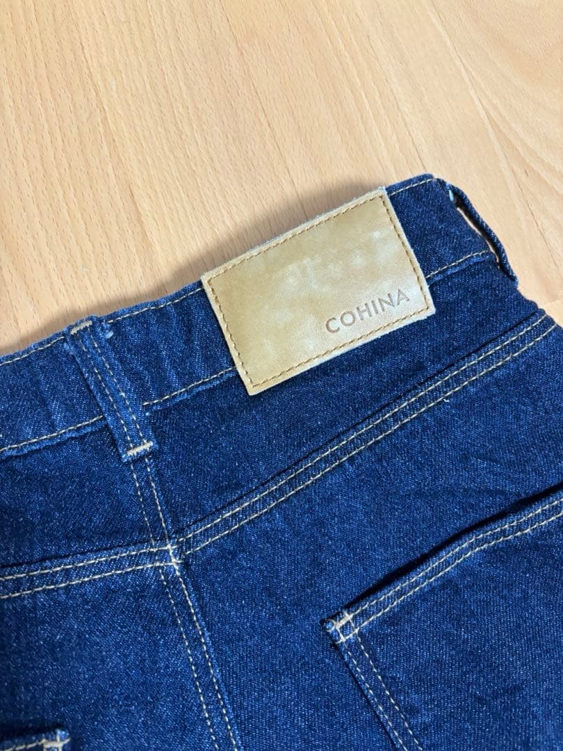 cohina デニム KUROKI DENIM セミワイドストレート S