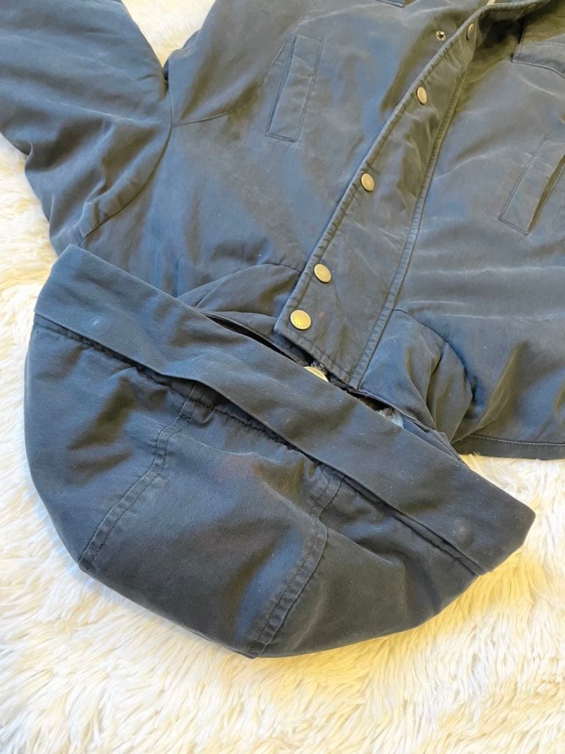 Barbour ネイビー ボアフード付き 中綿 モッズコート Lサイズ