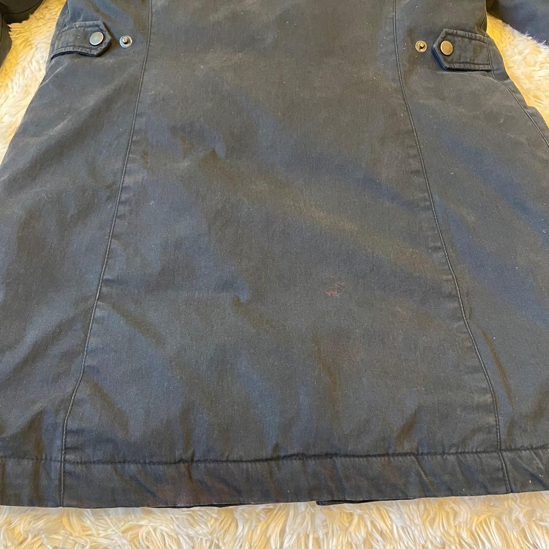 Barbour ネイビー ボアフード付き 中綿 モッズコート Lサイズ