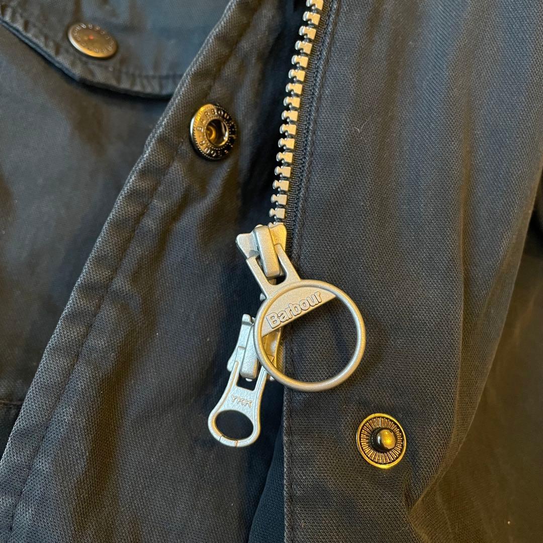 Barbour ネイビー ボアフード付き 中綿 モッズコート Lサイズ