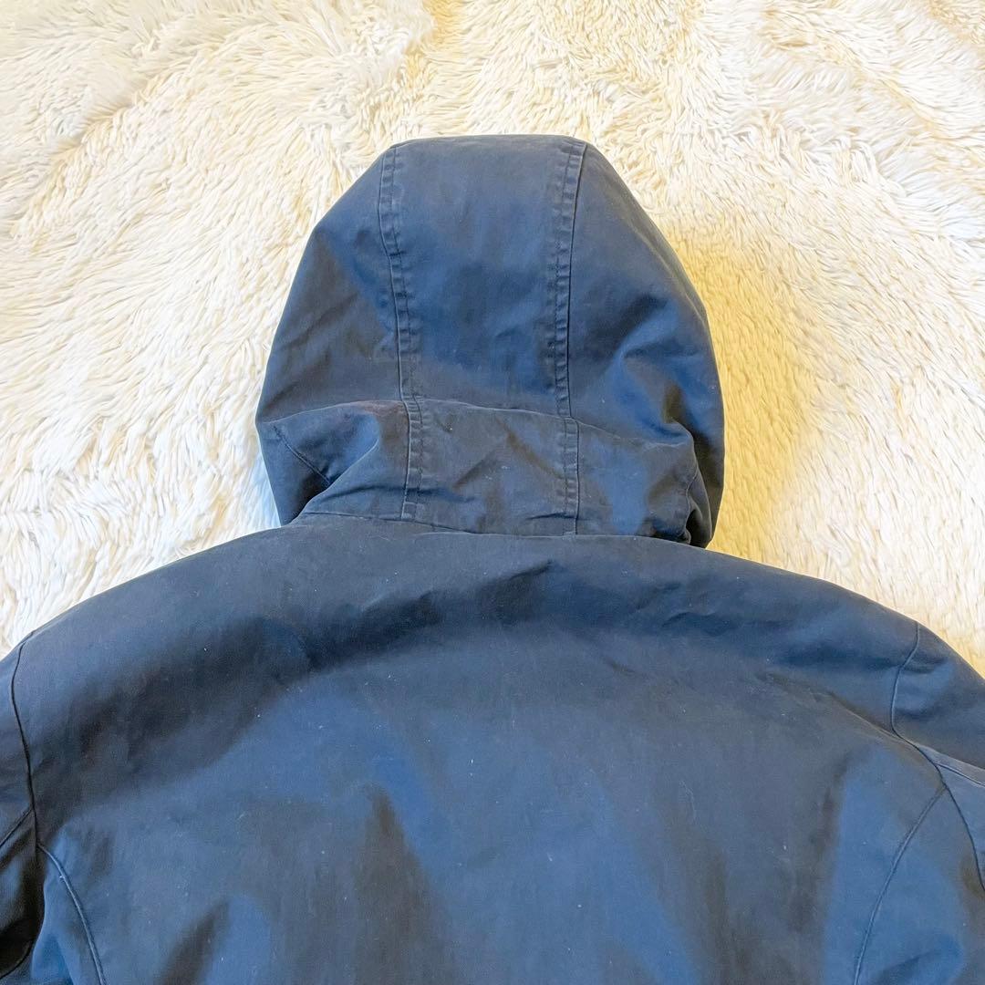 Barbour ネイビー ボアフード付き 中綿 モッズコート Lサイズ