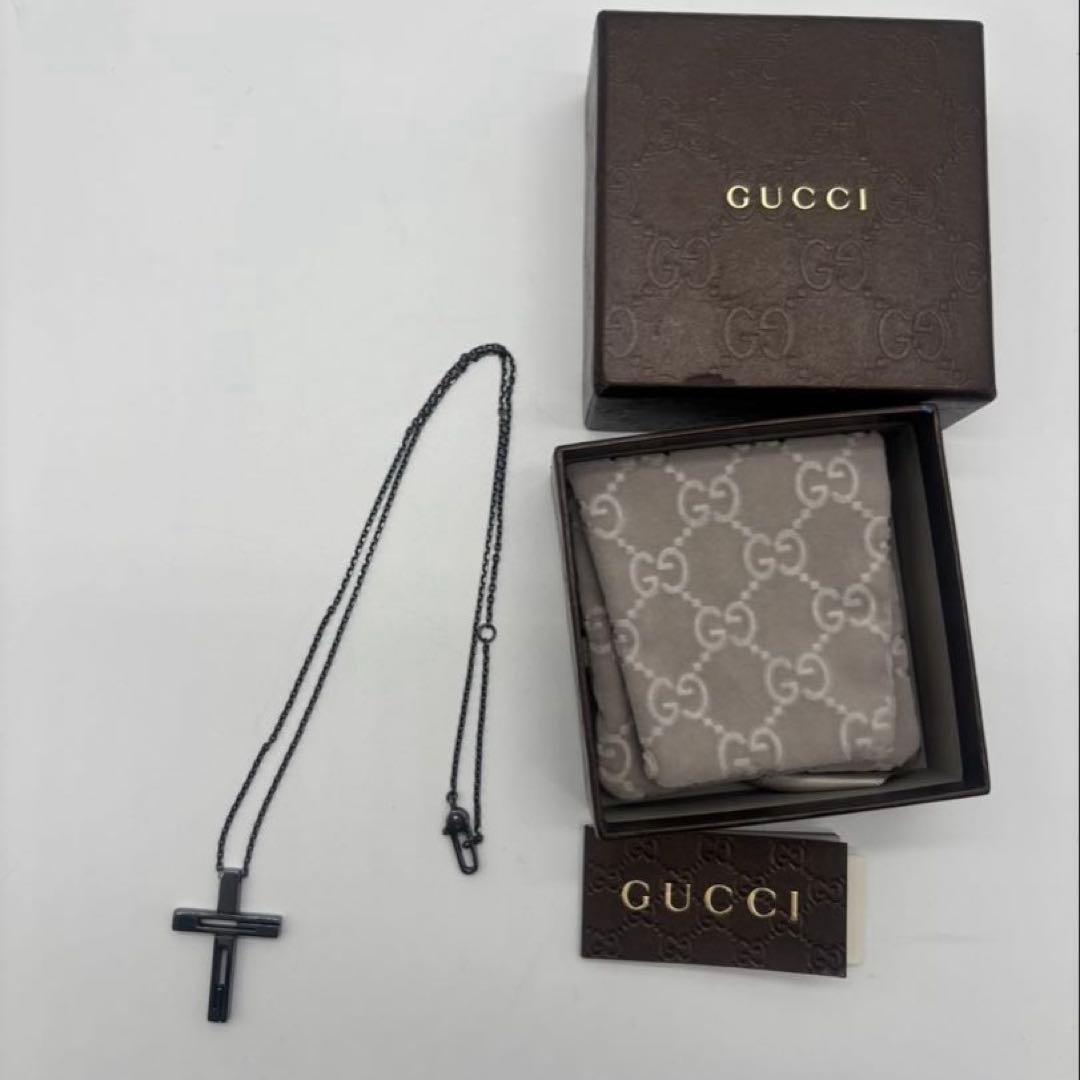 グッチ GUCCI ネックレス クロス ネックレス シルバー925 メンズ