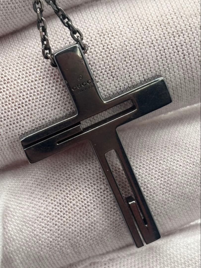 グッチ GUCCI ネックレス クロス ネックレス シルバー925 メンズ
