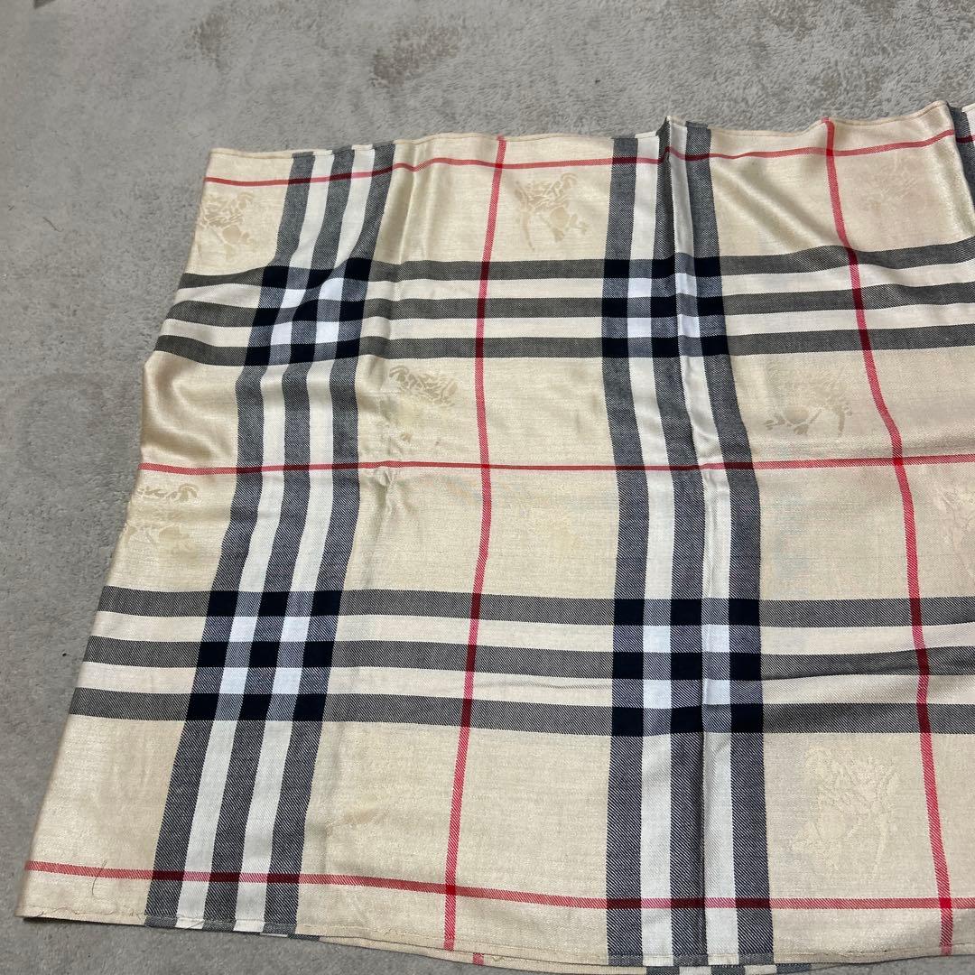 新品未使用 BURBERRY カシミヤ100 大判ストール シャドーホース