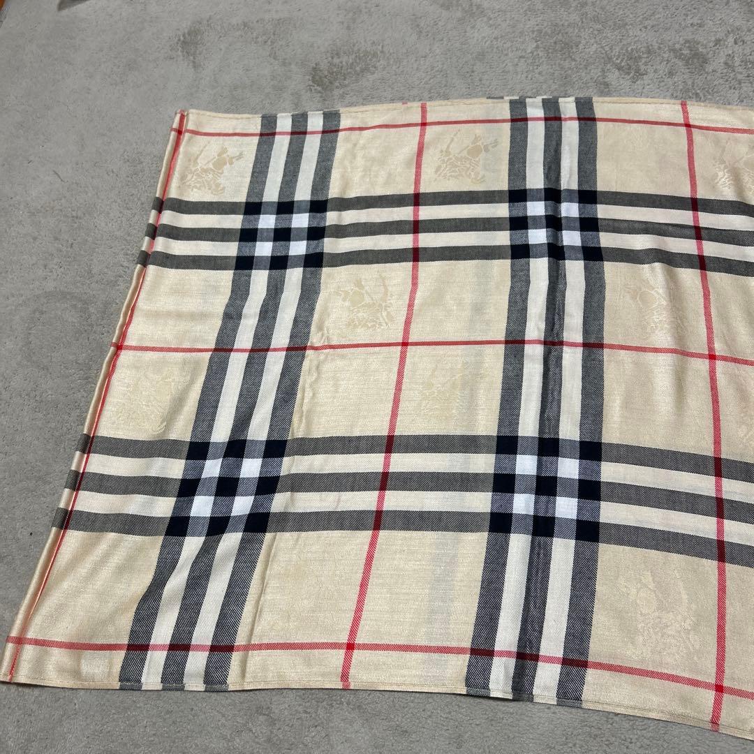新品未使用 BURBERRY カシミヤ100 大判ストール シャドーホース