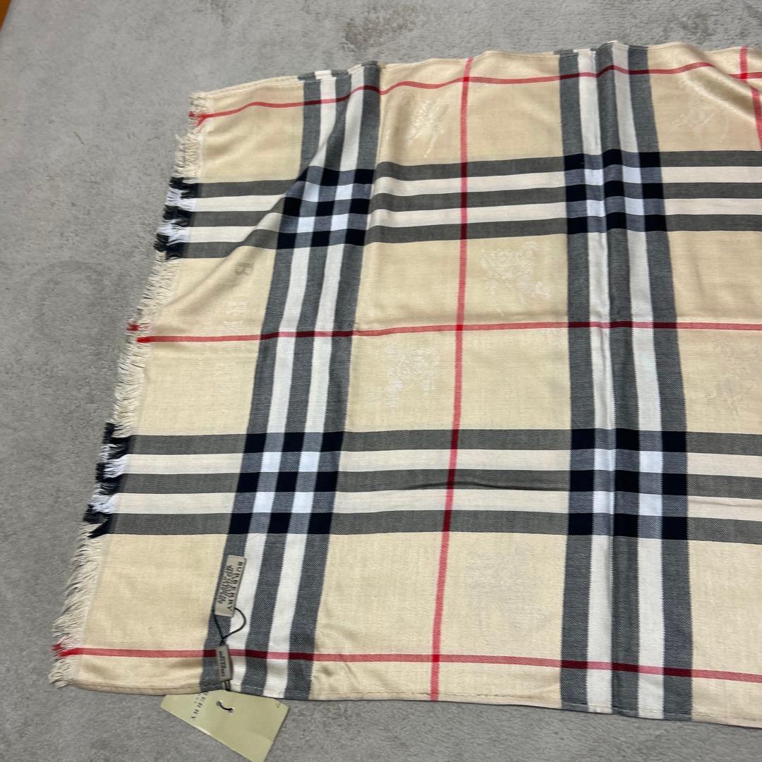 新品未使用 BURBERRY カシミヤ100 大判ストール シャドーホース
