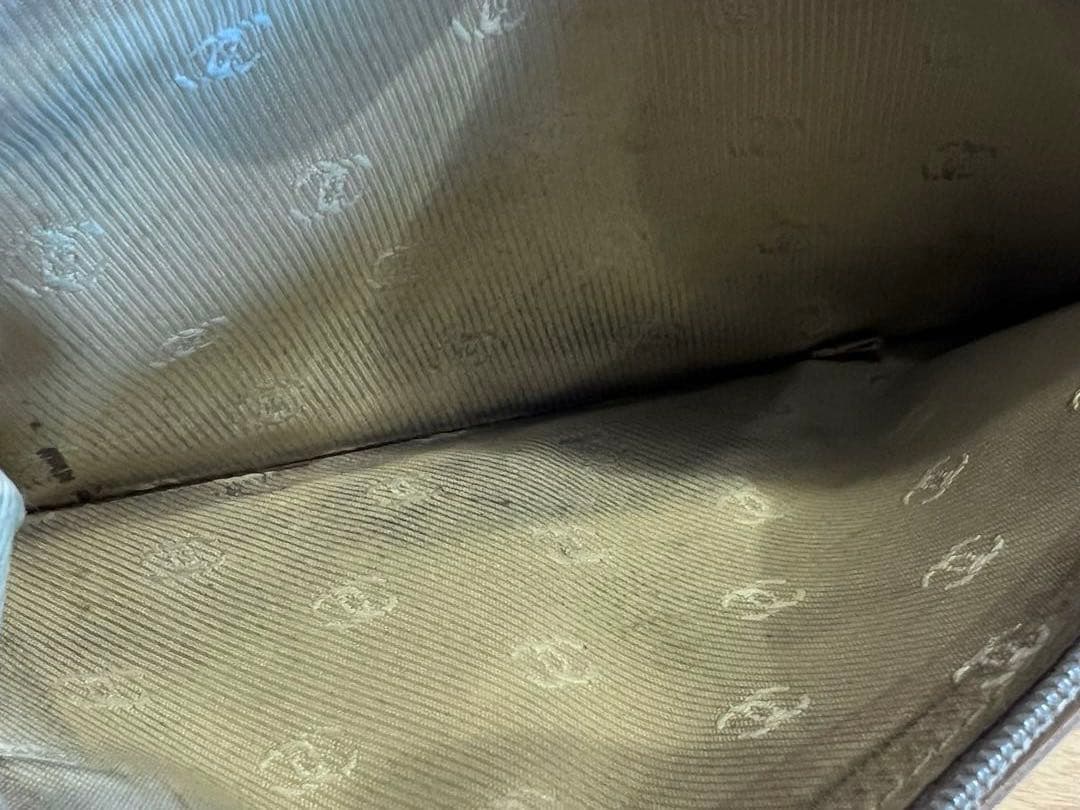 ☆ちゅん☆CHANEL 二つ折り財布 長財布 レディース ベージュ レザー