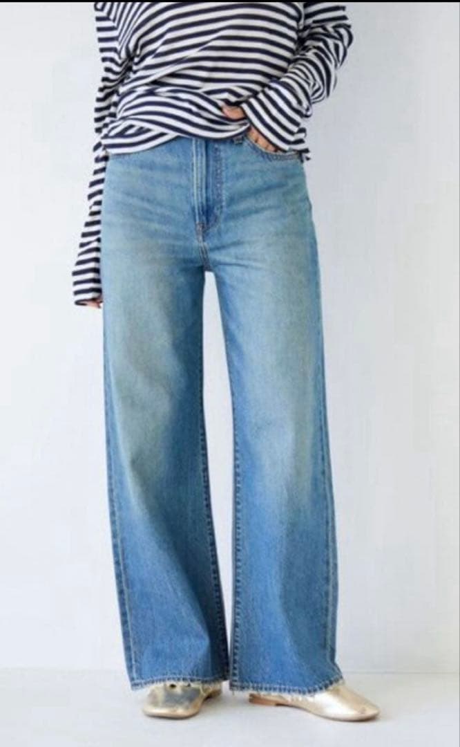 美品★Ungrid Levi's別注RIBCAGE ＷIDE LEG サイズ25