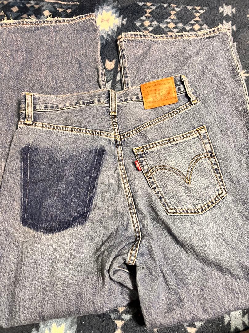 美品★Ungrid Levi's別注RIBCAGE ＷIDE LEG サイズ25