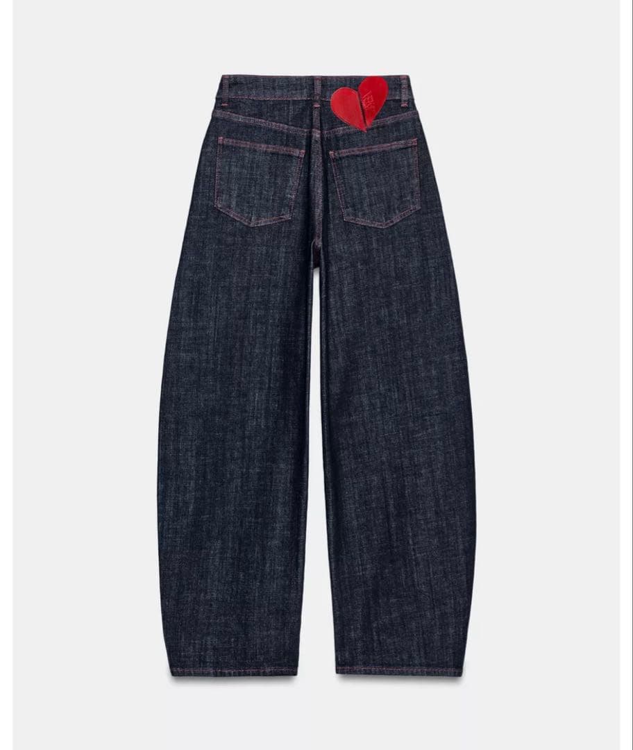 【完売品】ZARA Z1975 ハイウエストバレルフィットデニムパンツ 36