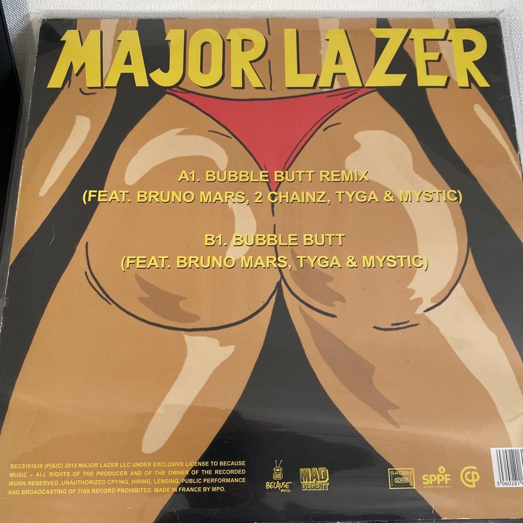 Major Lazer Bubble Butt Remix レコード